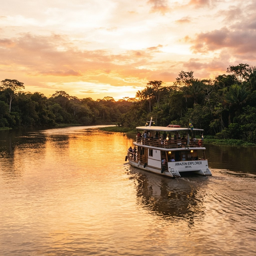 Catamarán Puerto Iguazú, paseo puesta del sol