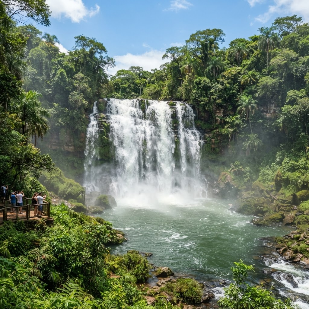 Saltos del Monday cerca de Ciudad del Este, Paraguay